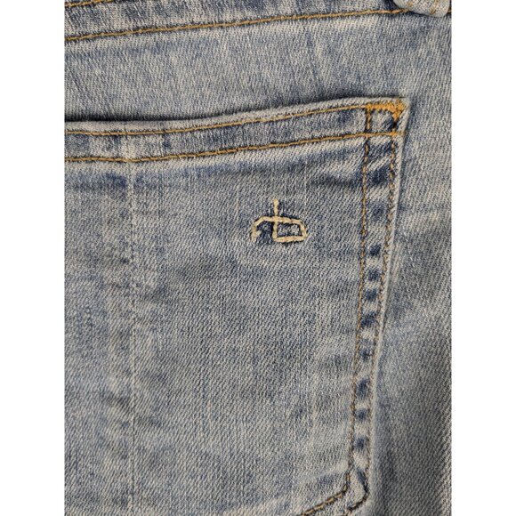 Rag & Bone Jeans Womens 25 Light Wash Skinny Raw Hem - Picture 8 of 10
